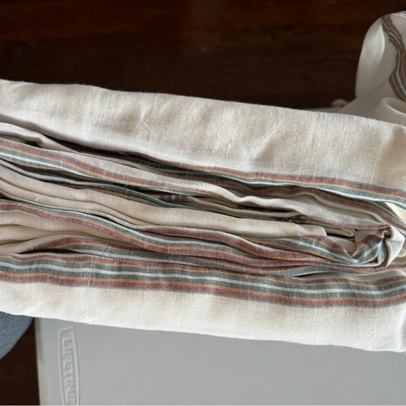 PiuBelle Washed Linen Queen Sheet Set - Picture 7 of 7
